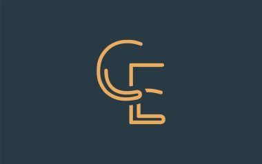 CE Minimalist Çizgi Sanat Logosu Tasarımı ve Soyut Harfler. Gösterişli bir sanat tarzına sahip soyut minimalist logo tasarımı.