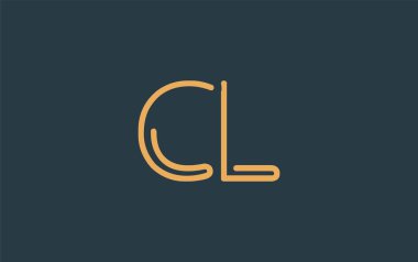 Soyut Harflerle CL Minimalist Çizgi Sanat Logosu Tasarımı. Gösterişli bir sanat tarzına sahip soyut minimalist logo tasarımı.