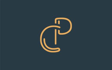 CP Minimalist Çizgi Sanat Logosu Tasarımı ve Soyut Harfler. Gösterişli bir sanat tarzına sahip soyut minimalist logo tasarımı.