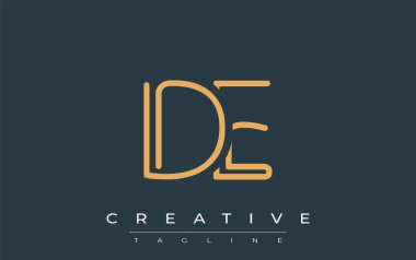 Soyut Harflerle Minimalist Çizgi Sanat Logosu Tasarımı. Gösterişli bir sanat tarzına sahip soyut minimalist logo tasarımı.