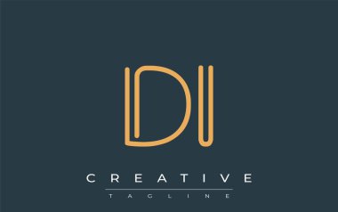 Dedektif Minimalist Çizgi Sanat Logosu Tasarımı ve Soyut Harfler. Gösterişli bir sanat tarzına sahip soyut minimalist logo tasarımı.