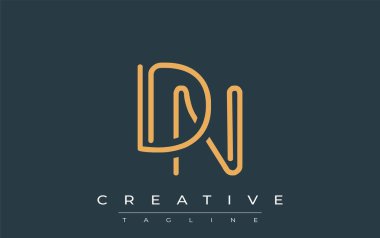 Soyut Harflerle DN Minimalist Çizgi Sanat Logosu Tasarımı. Gösterişli bir sanat tarzına sahip soyut minimalist logo tasarımı.