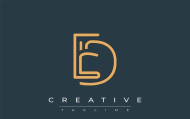 Soyut Harflerle Asgari Satır Sanat Logosu Tasarımı. Gösterişli bir sanat tarzına sahip soyut minimalist logo tasarımı.