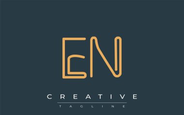 En Minimalist Çizgi Sanat Logosu Tasarımı ve Soyut Harfler. Gösterişli bir sanat tarzına sahip soyut minimalist logo tasarımı.