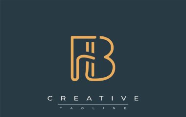 Soyut Harflerle FB Minimalist Çizgi Sanat Logosu Tasarımı. Gösterişli bir sanat tarzına sahip soyut minimalist logo tasarımı.