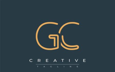 Soyut Harflerle Asgari Çizgi Sanat Logosu Tasarımı. Gösterişli bir sanat tarzına sahip soyut minimalist logo tasarımı.