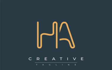 Soyut Harflerle Minimalist Çizgi Sanat Logosu Tasarımı. Gösterişli bir sanat tarzına sahip soyut minimalist logo tasarımı.