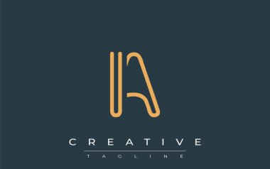 IA Minimalist Çizgi Sanat Logosu Tasarımı ve Soyut Harfler. Gösterişli bir sanat tarzına sahip soyut minimalist logo tasarımı.