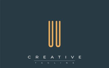 Soyut Harflerle Minimalist Çizgi Sanat Logosu Tasarımı. Gösterişli bir sanat tarzına sahip soyut minimalist logo tasarımı.