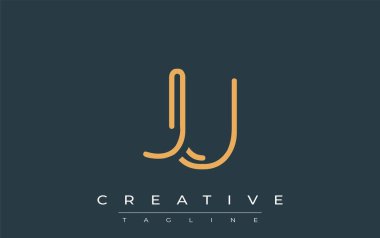 Soyut Harflerle JU Minimalist Çizgi Sanat Logosu Tasarımı. Gösterişli bir sanat tarzına sahip soyut minimalist logo tasarımı.
