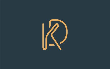 Soyut Harflerle KD Minimalist Çizgi Sanat Logosu Tasarımı. Gösterişli bir sanat tarzına sahip soyut minimalist logo tasarımı.