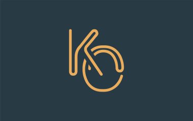 Soyut Harflerle KO Minimalist Çizgi Sanat Logosu Tasarımı. Gösterişli bir sanat tarzına sahip soyut minimalist logo tasarımı.