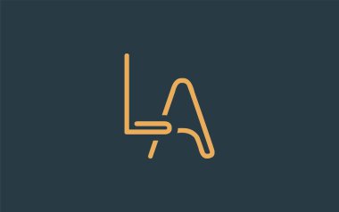 Soyut Harflerle Los Angeles Minimalist Çizgi Sanat Logosu Tasarımı. Gösterişli bir sanat tarzına sahip soyut minimalist logo tasarımı.