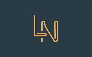 Soyut Harflerle LN Minimalist Çizgi Sanat Logosu Tasarımı. Gösterişli bir sanat tarzına sahip soyut minimalist logo tasarımı.