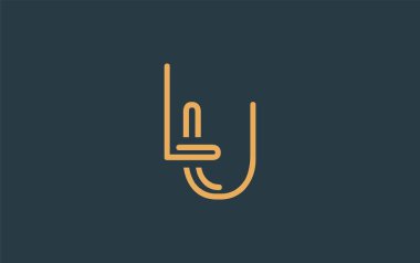 Soyut Harflerle LU Minimalist Çizgi Sanat Logosu Tasarımı. Gösterişli bir sanat tarzına sahip soyut minimalist logo tasarımı.