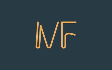 Soyut Harflerle MF Minimalist Çizgi Sanat Logosu Tasarımı. Gösterişli bir sanat tarzına sahip soyut minimalist logo tasarımı.