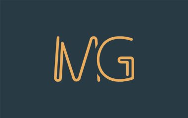 Soyut Harflerle MG Minimalist Çizgi Sanat Logosu Tasarımı. Gösterişli bir sanat tarzına sahip soyut minimalist logo tasarımı.