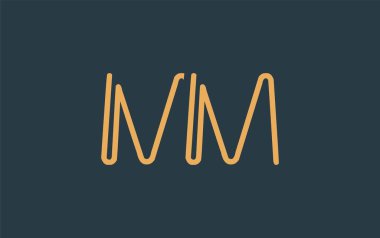 Soyut Harflerle Minimalist Çizgi Sanat Logosu Tasarımı. Gösterişli bir sanat tarzına sahip soyut minimalist logo tasarımı.