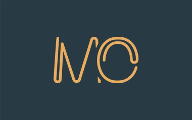 Soyut Harflerle MO Minimalist Çizgi Sanat Logosu Tasarımı. Gösterişli bir sanat tarzına sahip soyut minimalist logo tasarımı.