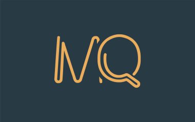 Soyut Harflerle MQ Minimalist Çizgi Sanat Logosu Tasarımı. Gösterişli bir sanat tarzına sahip soyut minimalist logo tasarımı.