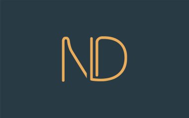 Soyut Harflerle ND Minimalist Çizgi Sanat Logosu Tasarımı. Gösterişli bir sanat tarzına sahip soyut minimalist logo tasarımı.