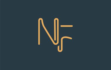 Soyut Harflerle NF Minimalist Çizgi Sanat Logosu Tasarımı. Gösterişli bir sanat tarzına sahip soyut minimalist logo tasarımı.