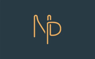 Soyut Harflerle NP Minimalist Çizgi Sanat Logosu Tasarımı. Gösterişli bir sanat tarzına sahip soyut minimalist logo tasarımı.