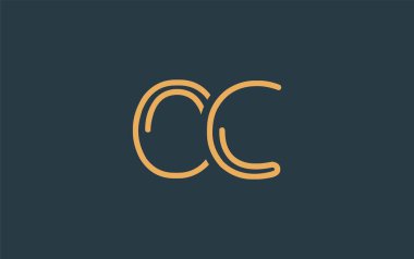 Soyut Harflerle OC Minimalist Çizgi Sanat Logosu Tasarımı. Gösterişli bir sanat tarzına sahip soyut minimalist logo tasarımı.