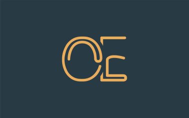 OE Minimalist Çizgi Sanat Logosu Tasarımı ve Soyut Harfler. Gösterişli bir sanat tarzına sahip soyut minimalist logo tasarımı.