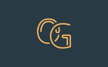 Soyut Harflerle OG Minimalist Çizgi Sanat Logosu Tasarımı. Gösterişli bir sanat tarzına sahip soyut minimalist logo tasarımı.