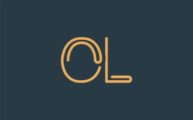 Soyut Harflerle OL Minimalist Çizgi Sanat Logosu Tasarımı. Gösterişli bir sanat tarzına sahip soyut minimalist logo tasarımı.
