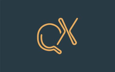 Soyut Harflerle OX Minimalist Çizgi Sanat Logosu Tasarımı. Gösterişli bir sanat tarzına sahip soyut minimalist logo tasarımı.