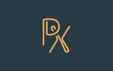 Soyut Harflerle PX Minimalist Çizgi Sanat Logosu Tasarımı. Gösterişli bir sanat tarzına sahip soyut minimalist logo tasarımı.