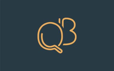 Soyut Harflerle QB Minimalist Çizgi Sanat Logosu Tasarımı. Gösterişli bir sanat tarzına sahip soyut minimalist logo tasarımı.