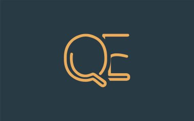 Soyut Harflerle QE Minimalist Çizgi Sanat Logosu Tasarımı. Gösterişli bir sanat tarzına sahip soyut minimalist logo tasarımı.