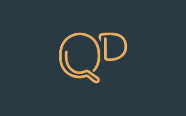 Soyut Harflerle QP Minimalist Çizgi Sanat Logosu Tasarımı. Gösterişli bir sanat tarzına sahip soyut minimalist logo tasarımı.