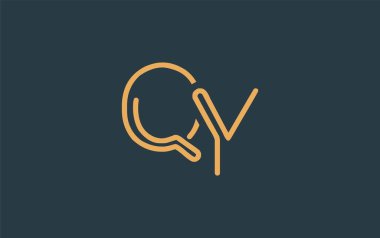 Soyut Harflerle QY Minimalist Çizgi Sanat Logosu Tasarımı. Gösterişli bir sanat tarzına sahip soyut minimalist logo tasarımı.