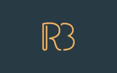 Soyut Harflerle RB Minimalist Çizgi Sanat Logosu Tasarımı. Gösterişli bir sanat tarzına sahip soyut minimalist logo tasarımı.