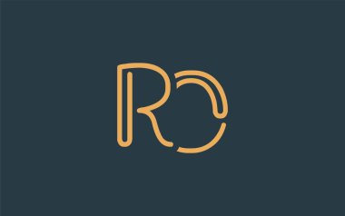 Soyut Harflerle RO Minimalist Çizgi Sanat Logosu Tasarımı. Gösterişli bir sanat tarzına sahip soyut minimalist logo tasarımı.