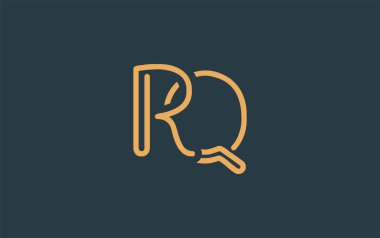 Soyut Harflerle RQ Minimalist Çizgi Sanat Logosu Tasarımı. Gösterişli bir sanat tarzına sahip soyut minimalist logo tasarımı.