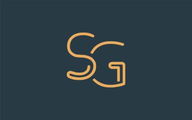 Soyut Harflerle SG Minimalist Çizgi Sanat Logosu Tasarımı. Gösterişli bir sanat tarzına sahip soyut minimalist logo tasarımı.