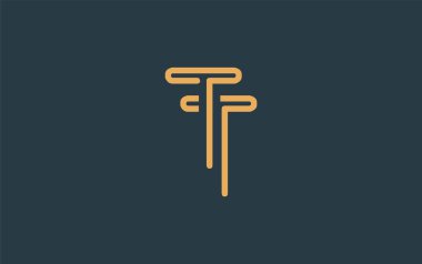 Soyut Harflerle TT Minimalist Çizgi Sanat Logosu Tasarımı. Gösterişli bir sanat tarzına sahip soyut minimalist logo tasarımı.