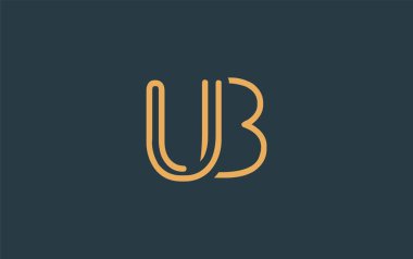 Soyut Harflerle UB Minimalist Çizgi Sanat Logosu Tasarımı. Gösterişli bir sanat tarzına sahip soyut minimalist logo tasarımı.