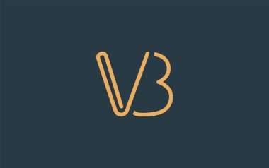 Soyut Harfli VB Minimalist Çizgi Sanat Logosu Tasarımı. Gösterişli bir sanat tarzına sahip soyut minimalist logo tasarımı.