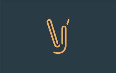 Soyut Harfli VJ Minimalist Çizgi Sanat Logosu Tasarımı. Gösterişli bir sanat tarzına sahip soyut minimalist logo tasarımı.