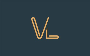 Soyut Harfli VL Minimalist Çizgi Sanat Logosu Tasarımı. Gösterişli bir sanat tarzına sahip soyut minimalist logo tasarımı.