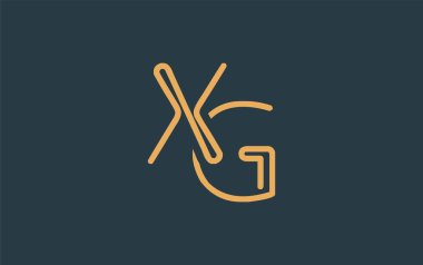 Soyut Harflerle XG Minimalist Çizgi Sanat Logosu Tasarımı. Gösterişli bir sanat tarzına sahip soyut minimalist logo tasarımı.