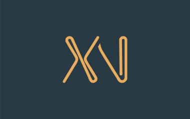 Soyut Harflerle XN Minimalist Çizgi Sanat Logosu Tasarımı. Gösterişli bir sanat tarzına sahip soyut minimalist logo tasarımı.