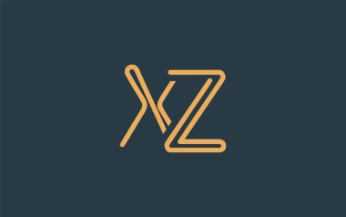 Soyut Harflerle XZ Minimalist Çizgi Sanat Logosu Tasarımı. Gösterişli bir sanat tarzına sahip soyut minimalist logo tasarımı.