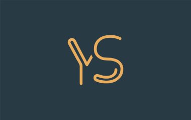 YS Minimalist Çizgi Sanat Logosu Tasarımı ve Soyut Harfler. Gösterişli bir sanat tarzına sahip soyut minimalist logo tasarımı.
